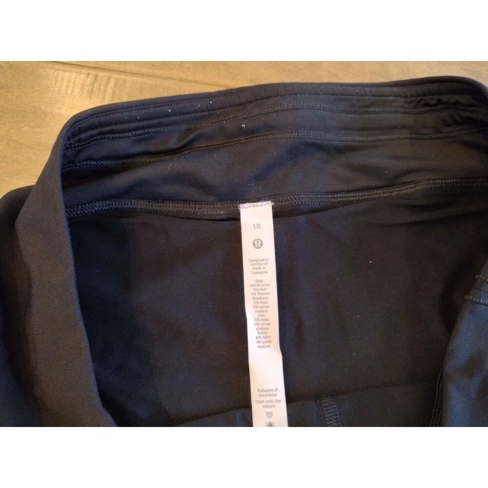 LULULEMON Women's EUC black Pace Rival tennis Skirt Skort - size 10